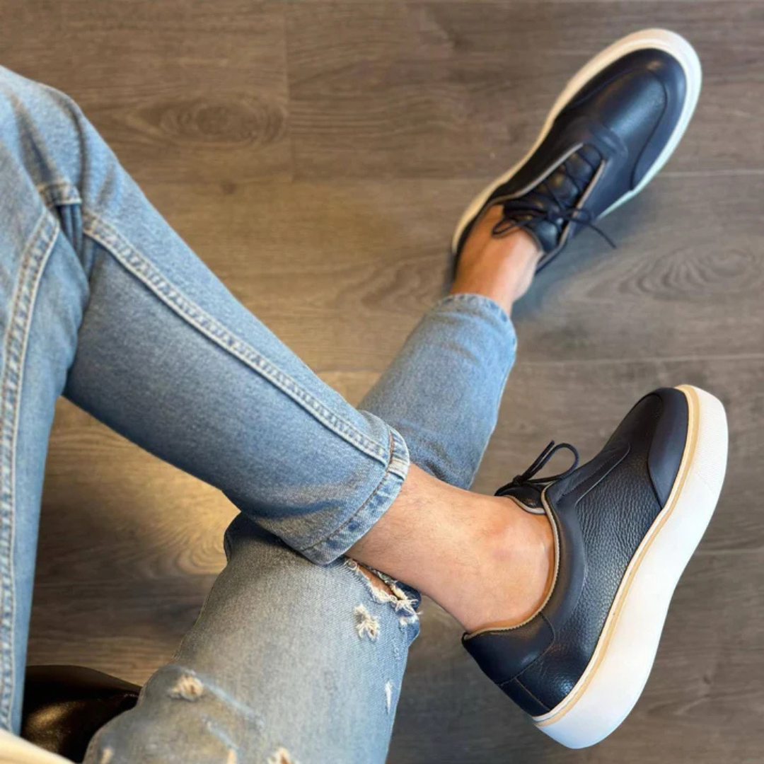 Corentin - Παπούτσι με παχιά σόλα από δέρμα