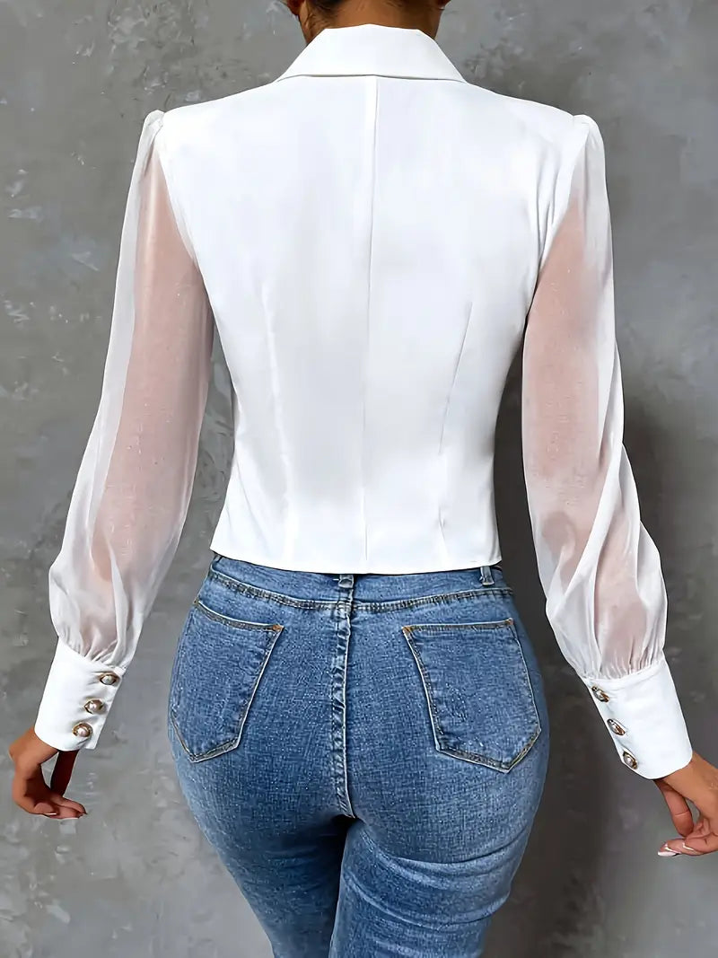 Yurelle - Κομψή μπλούζα με γιακά