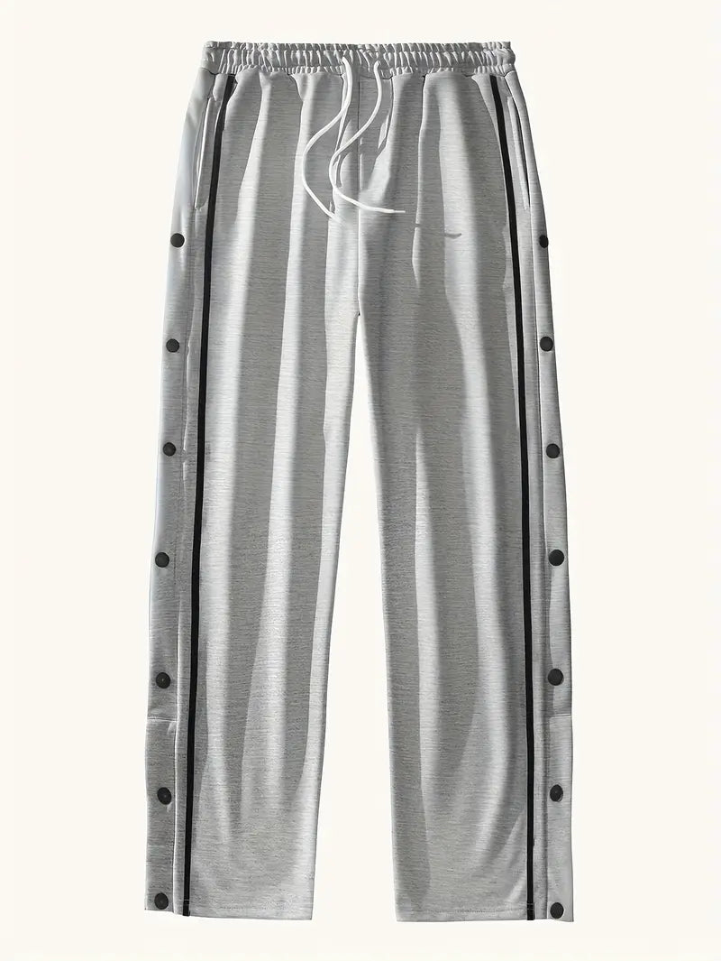 Mendis - Περιστασιακό αθλητικό παντελόνι με ίσια γραμμή και κουμπιά