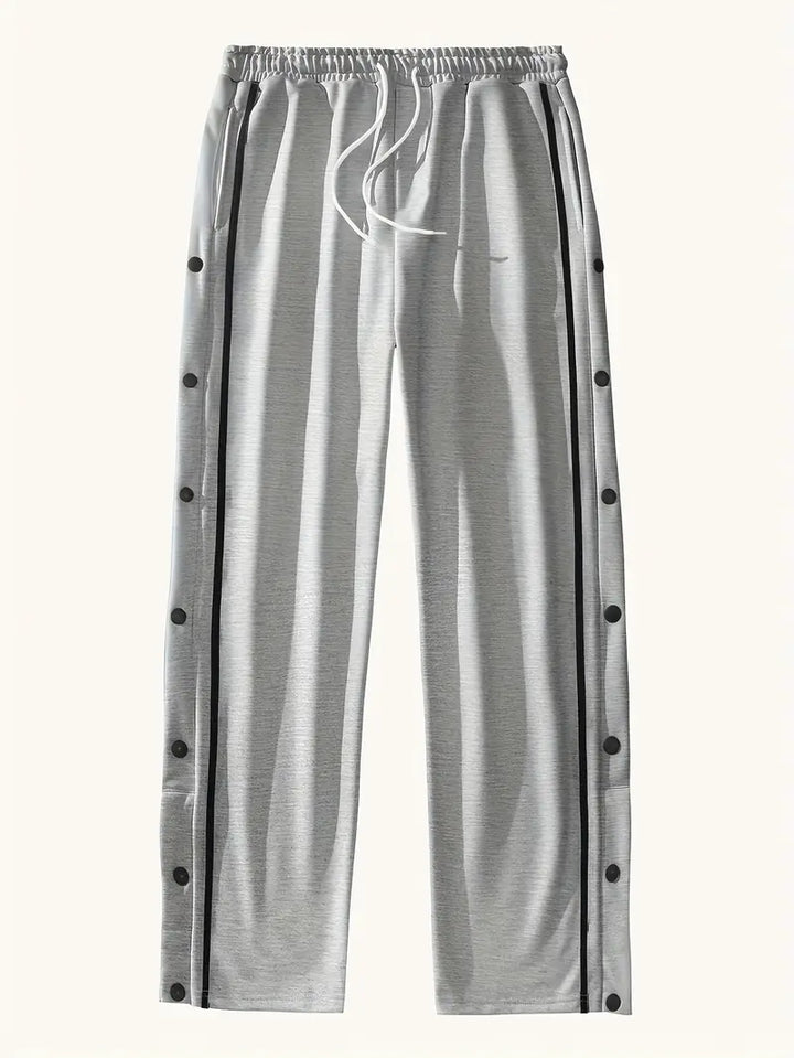 Mendis - Περιστασιακό αθλητικό παντελόνι με ίσια γραμμή και κουμπιά