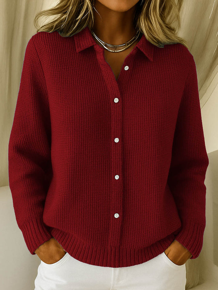 Nofar - Κλασική πλεκτή ζακέτα με κουμπιά