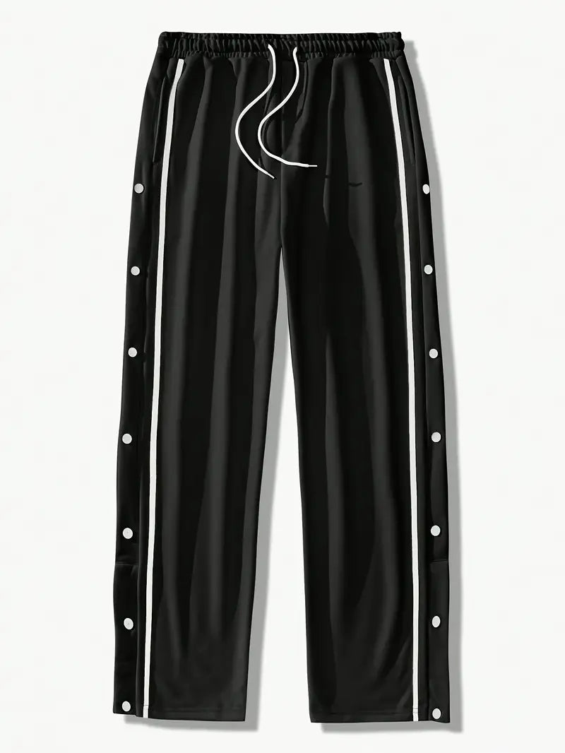 Mendis - Περιστασιακό αθλητικό παντελόνι με ίσια γραμμή και κουμπιά