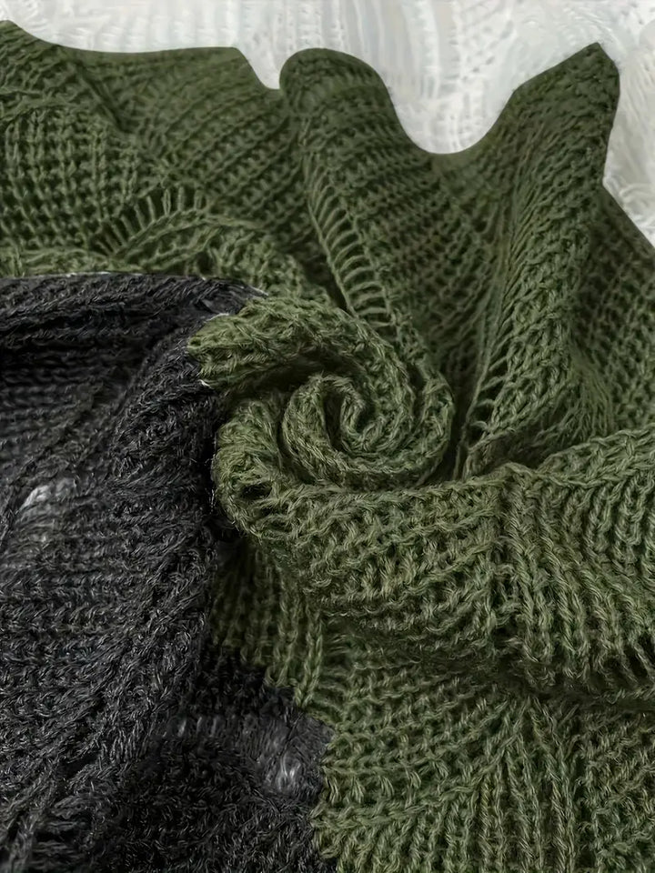 Renilda - Κομψό πλεκτό πουλόβερ με V λαιμόκοψη