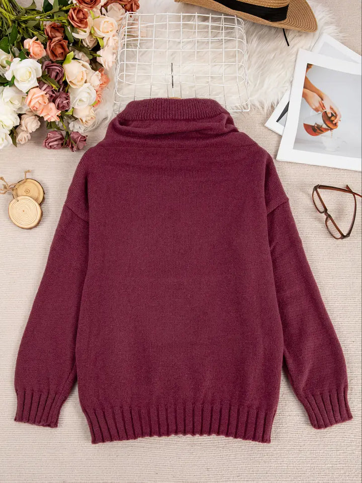 Natala - Πλεκτό πουλόβερ με τσέπη καγκουρό