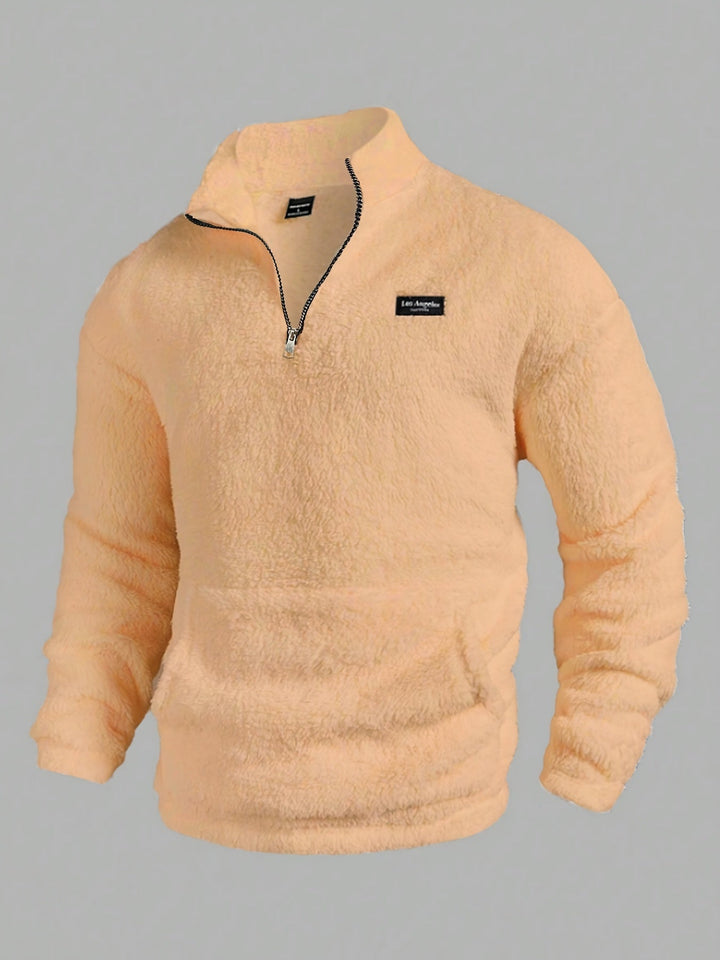 Kamil - Πουλόβερ με μισό φερμουάρ από φλις