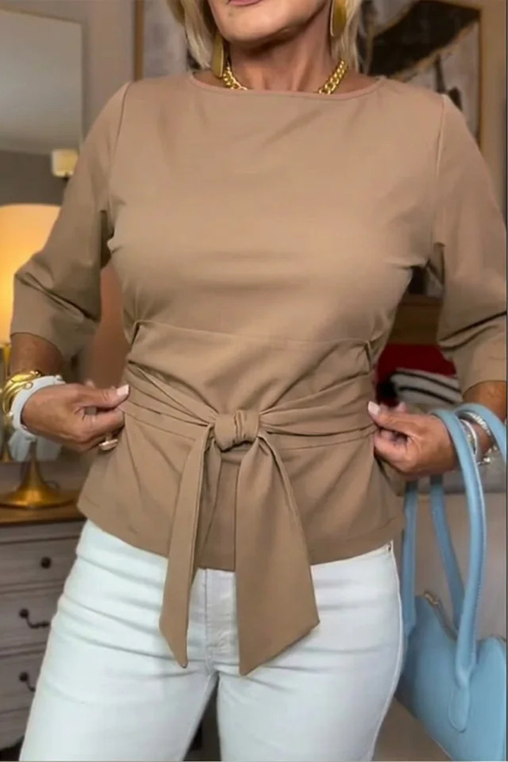 Shaniera - Κομψό τοπ με δέσιμο στη μέση