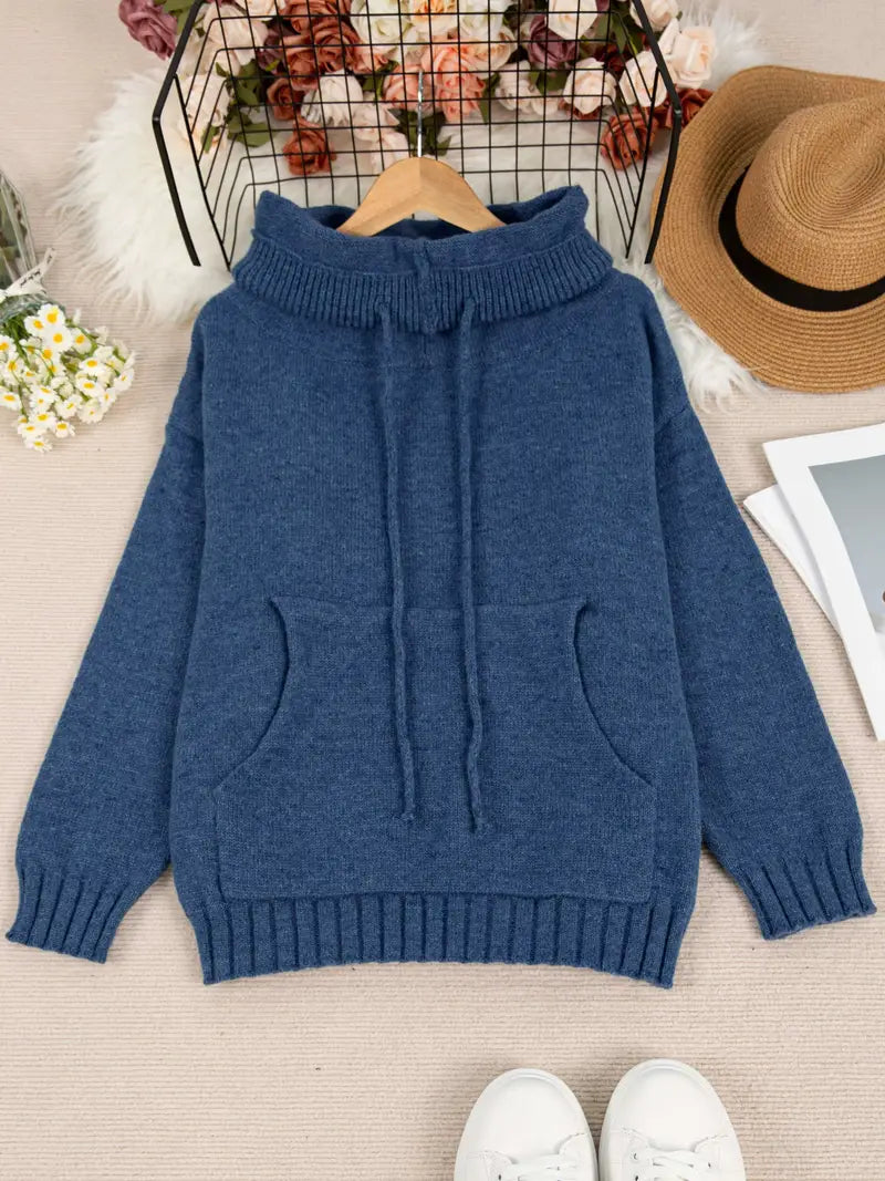 Natala - Πλεκτό πουλόβερ με τσέπη καγκουρό