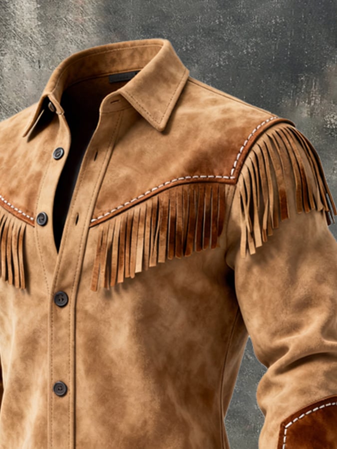 Finch - Μπλούζα με μακριά μανίκια σε vintage στυλ με σχέδιο φούντες