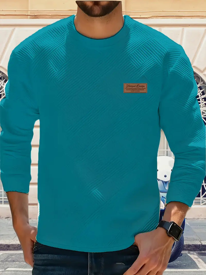 Malinga - Περιστασιακό Γεωμετρικό μοτίβο Φούτερ Με μακρύ μανίκι