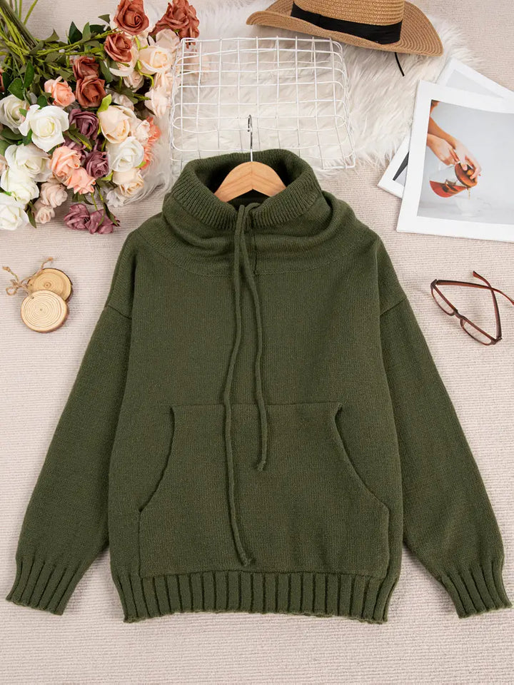 Natala - Πλεκτό πουλόβερ με τσέπη καγκουρό