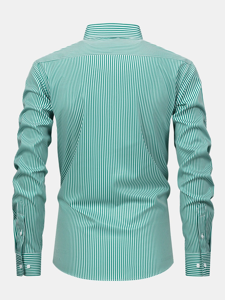 Corey - Μακρυμάνικο ριγέ πουκάμισο με κουμπιά