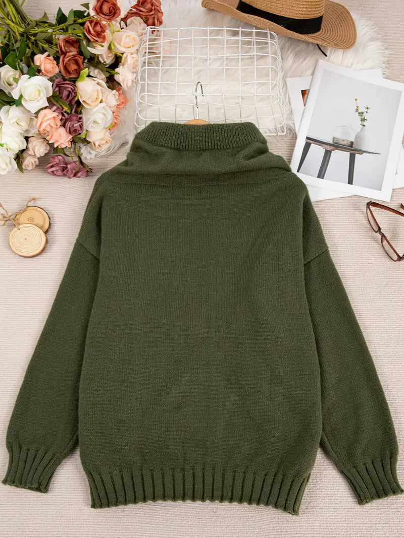 Natala - Πλεκτό πουλόβερ με τσέπη καγκουρό