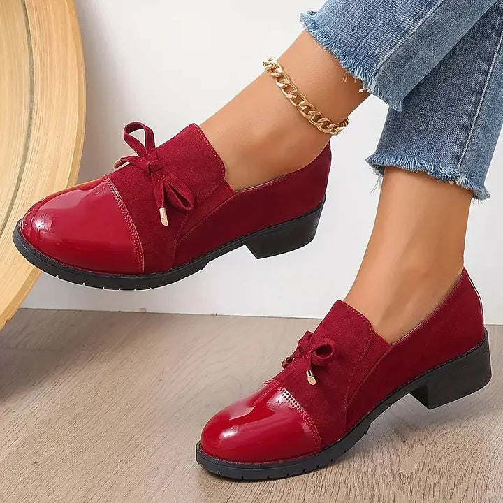 Marvina - Κομψό παπούτσι με φιόγκο και στρογγυλή μύτη