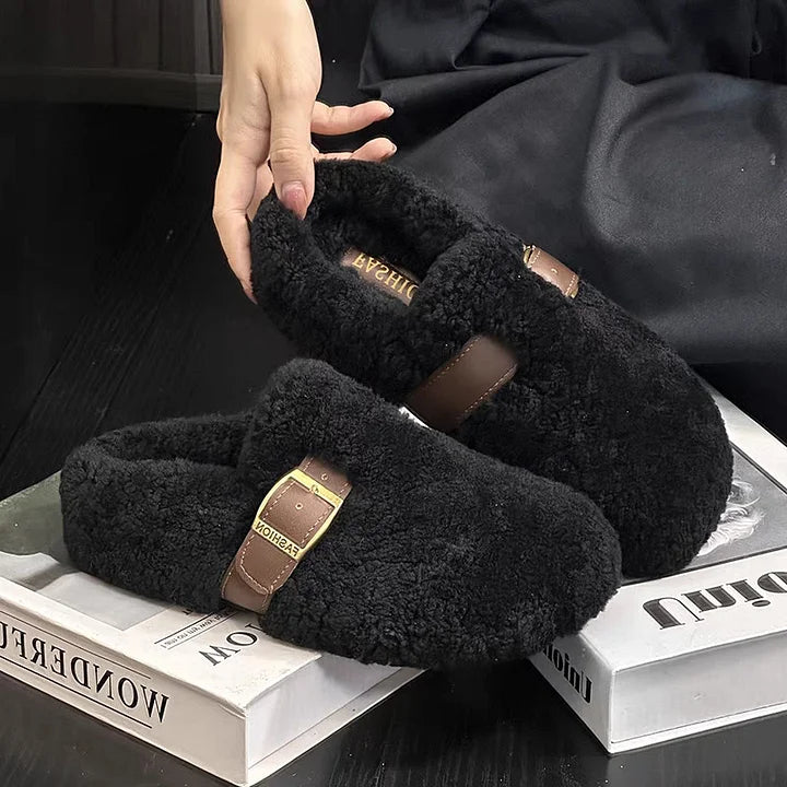 Zilvia - Ζεστά παπούτσια από μαλλί αρνιού σε στυλ νεράιδας