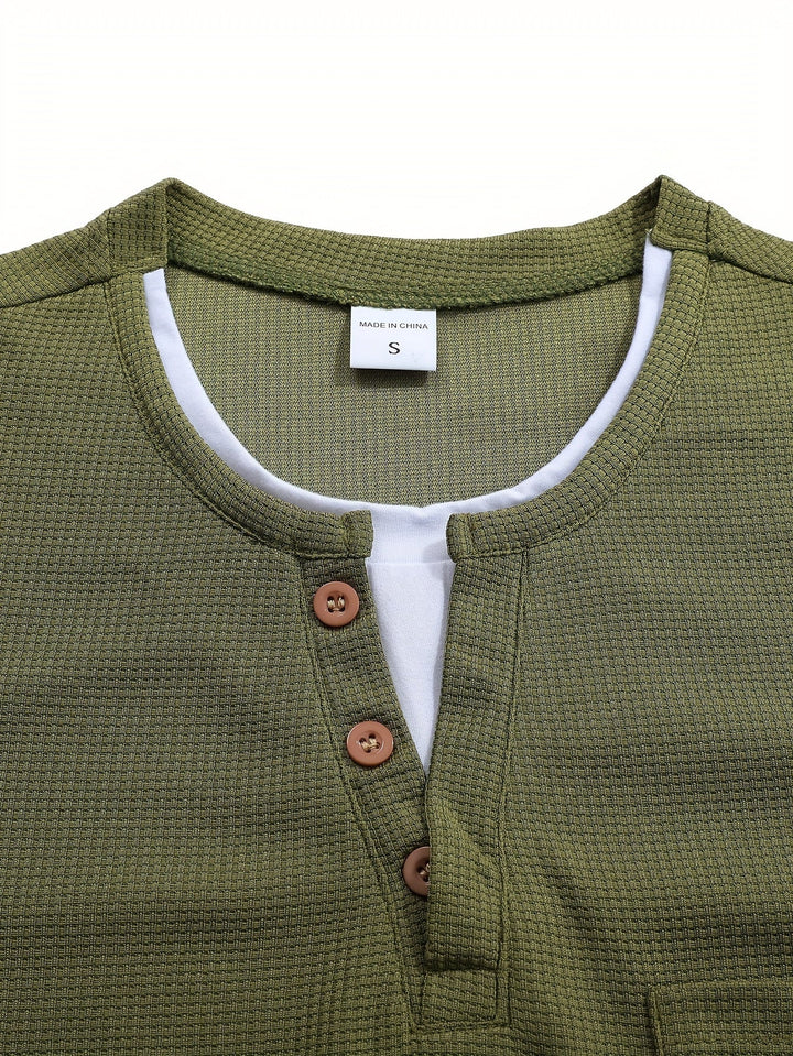 Wladimir - Πουκάμισο πόλο με μακριά μανίκια, κουμπί και τσέπη