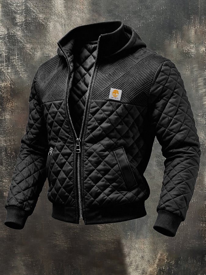 Istvan - Μπουφάν με καπιτονέ patchwork και πολλαπλές τσέπες