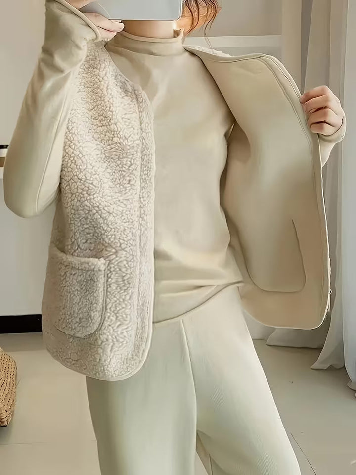 Miona - Φούτερ από φλις με τσέπες