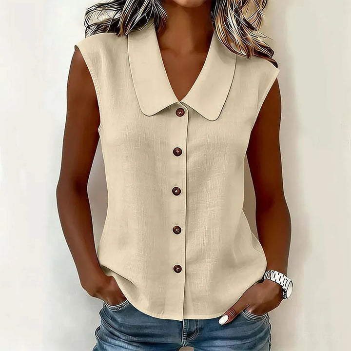 Chisato - Πουκάμισο με V-neck και κουμπιά
