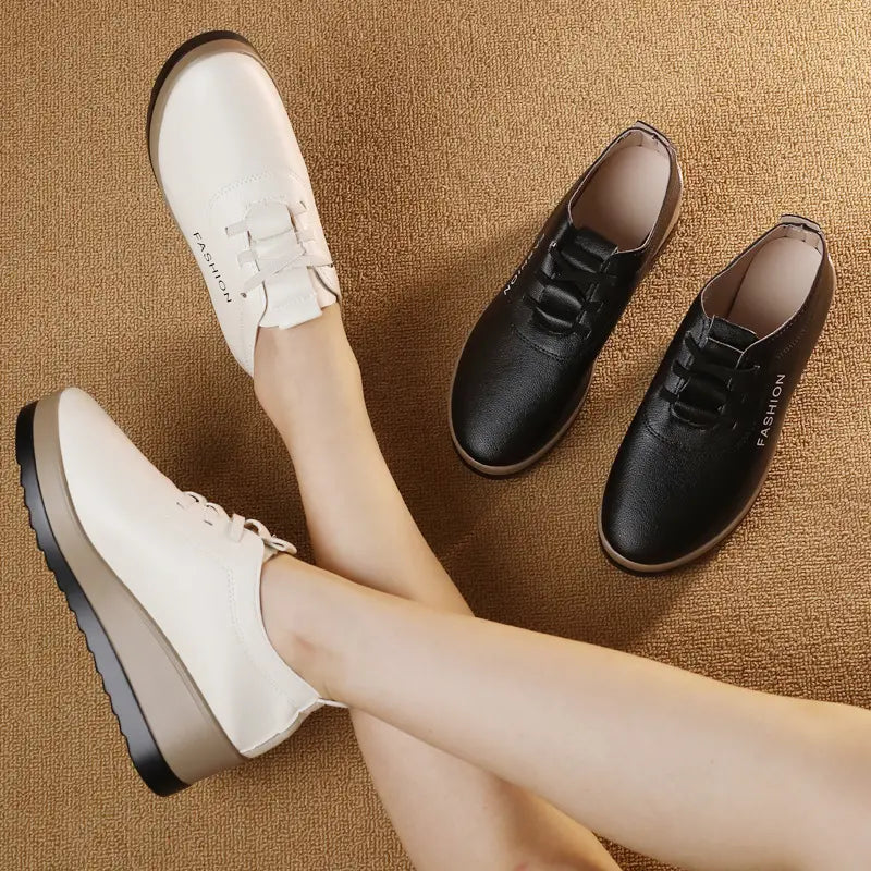 Saturnina - Δερμάτινα παπούτσια με παχιά σόλα