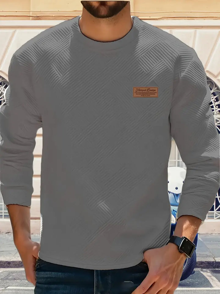 Malinga - Περιστασιακό Γεωμετρικό μοτίβο Φούτερ Με μακρύ μανίκι