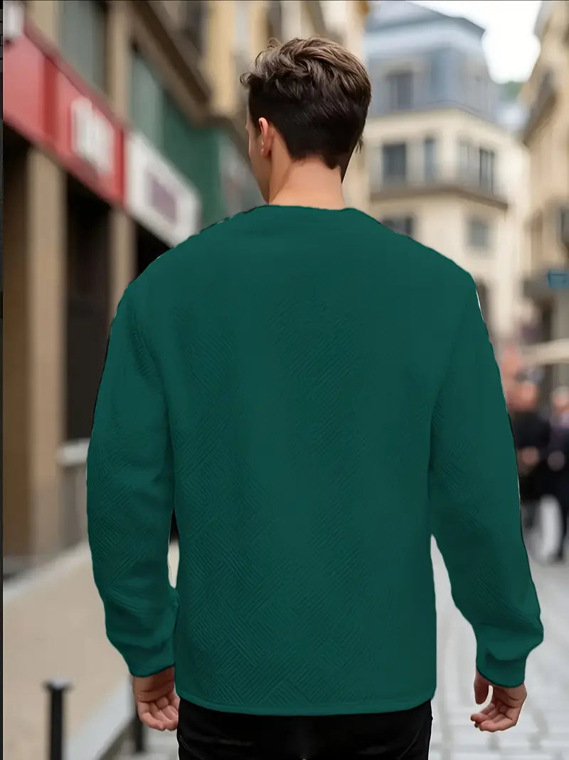 Malinga - Περιστασιακό Γεωμετρικό μοτίβο Φούτερ Με μακρύ μανίκι