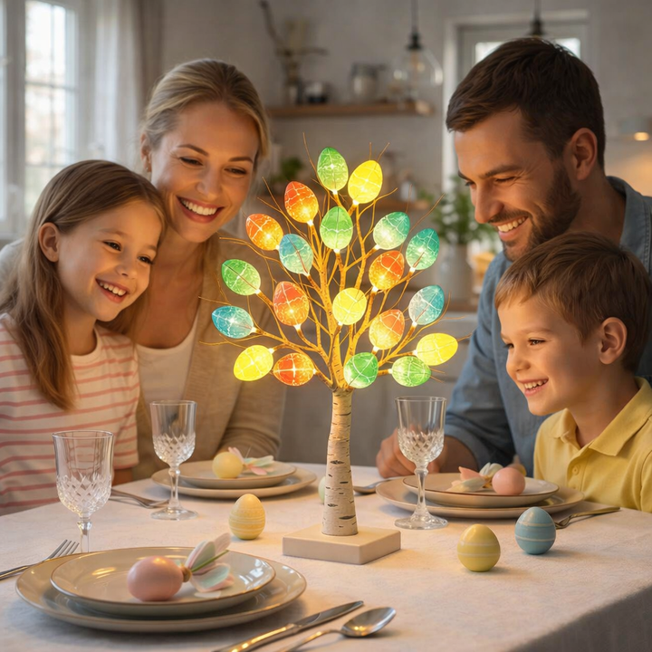 SpringAura - Πολύχρωμο πασχαλινό δέντρο με LED για εορταστική διακόσμηση του σπιτιού