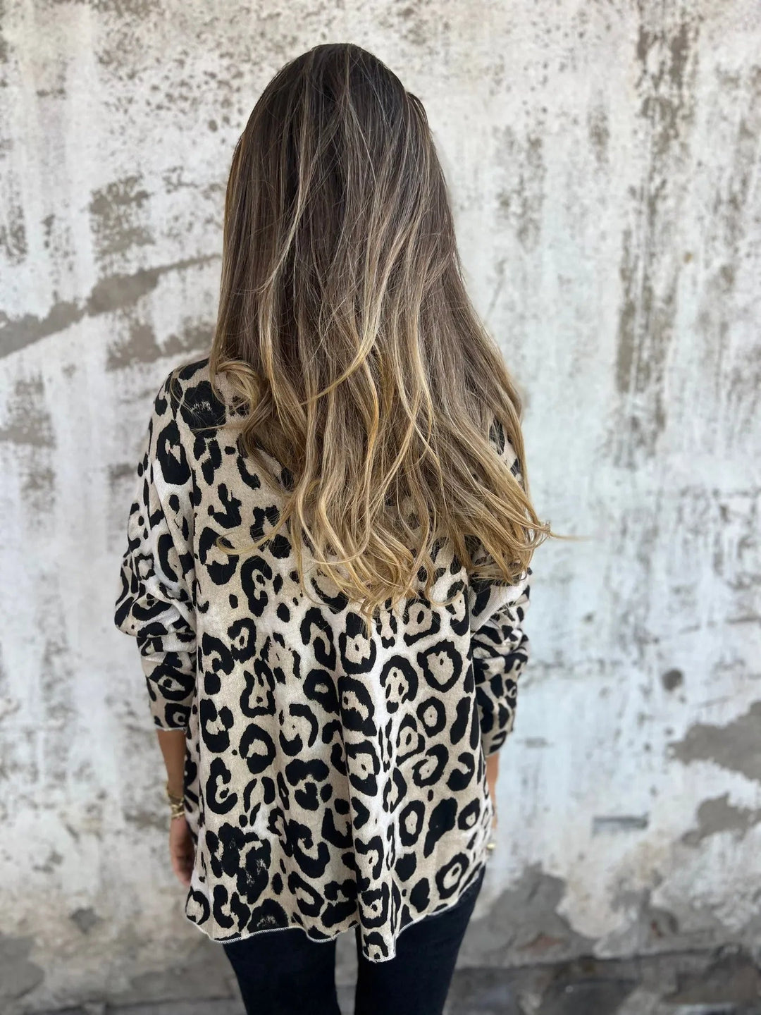 Swantje - Μπλούζα με στρογγυλό λαιμό και λεοπάρ μοτίβο | 1+1 Δωρεάν