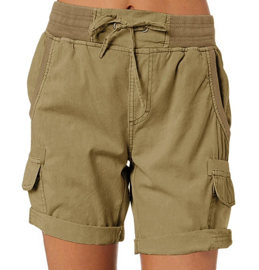 Audria - Σορτς με ψηλή μέση, κορδόνι περίσφιξης και τσέπες τύπου cargo