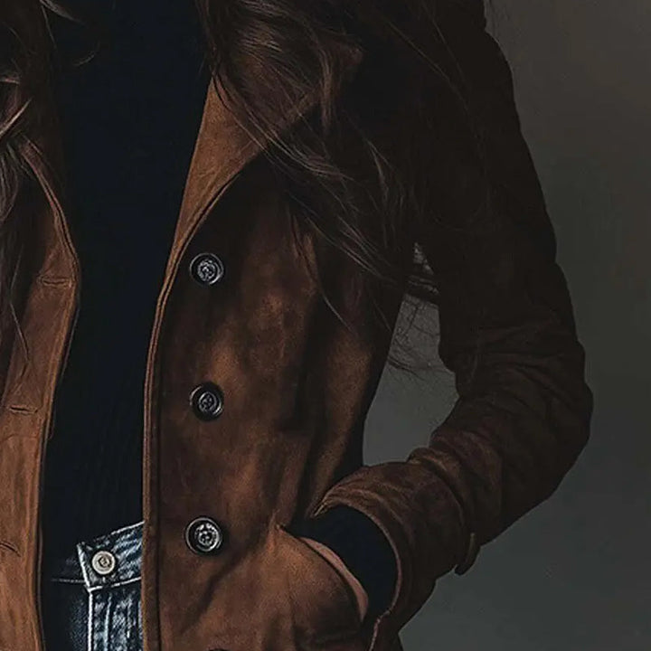 Philippa - Vintage σουέτ παλτό