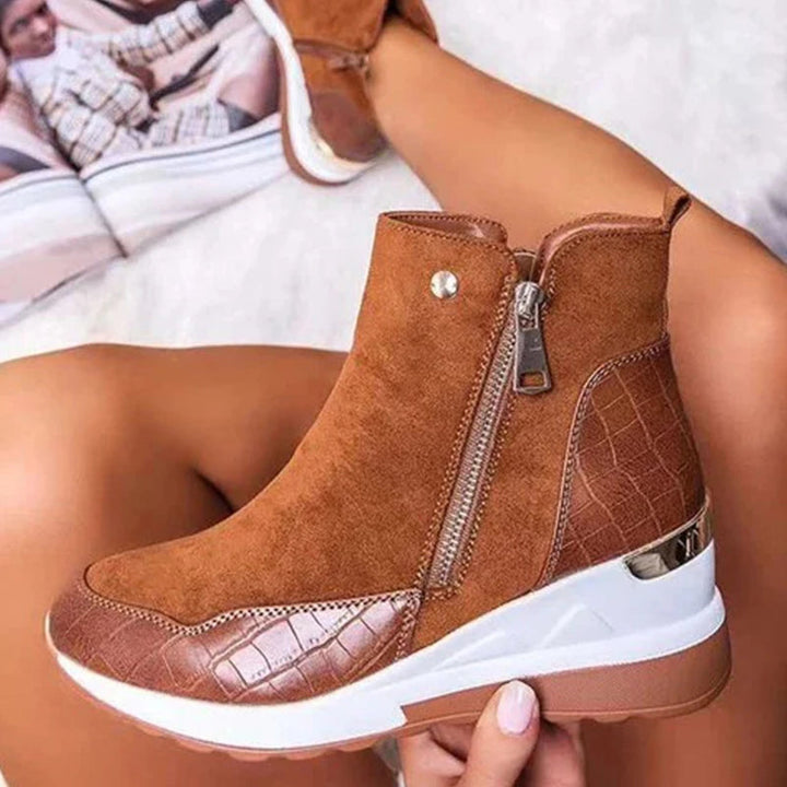 Niniane - Ορθοπεδικό Αστράγαλος μποτάκι με φερμουάρ στο πλάι