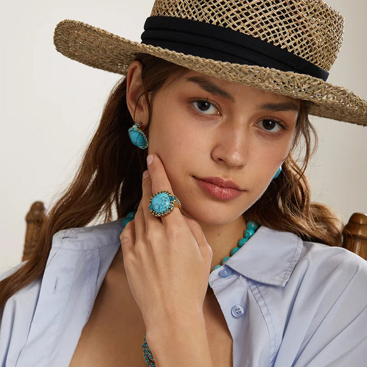 Maliya - Σετ με τυρκουάζ πολύτιμους λίθους