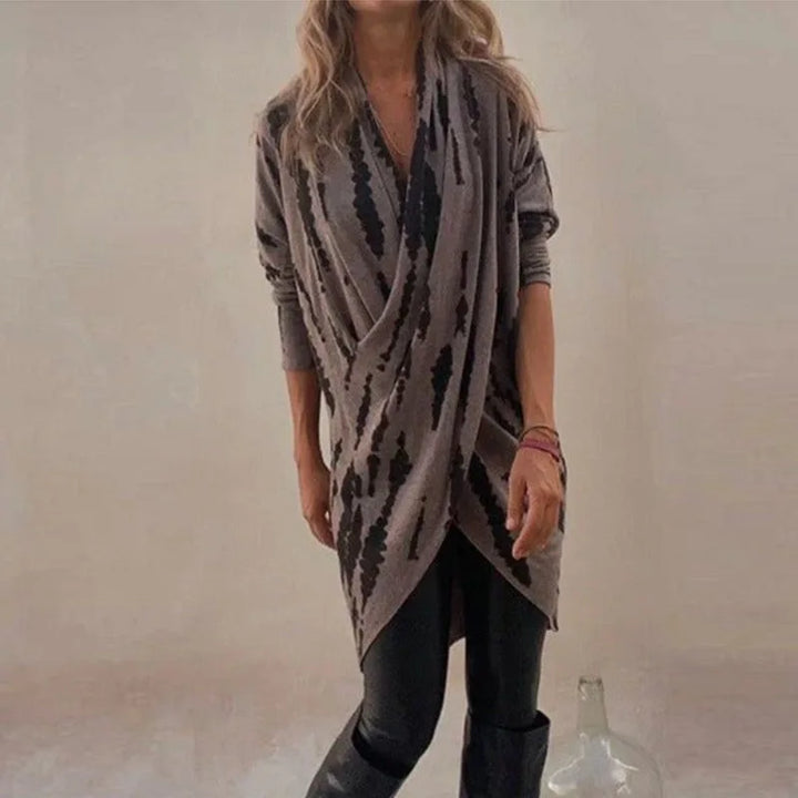 Makayla - Φαρδύ φόρεμα με πολλαπλές αγκράφες V λαιμόκοψη και τσέπες