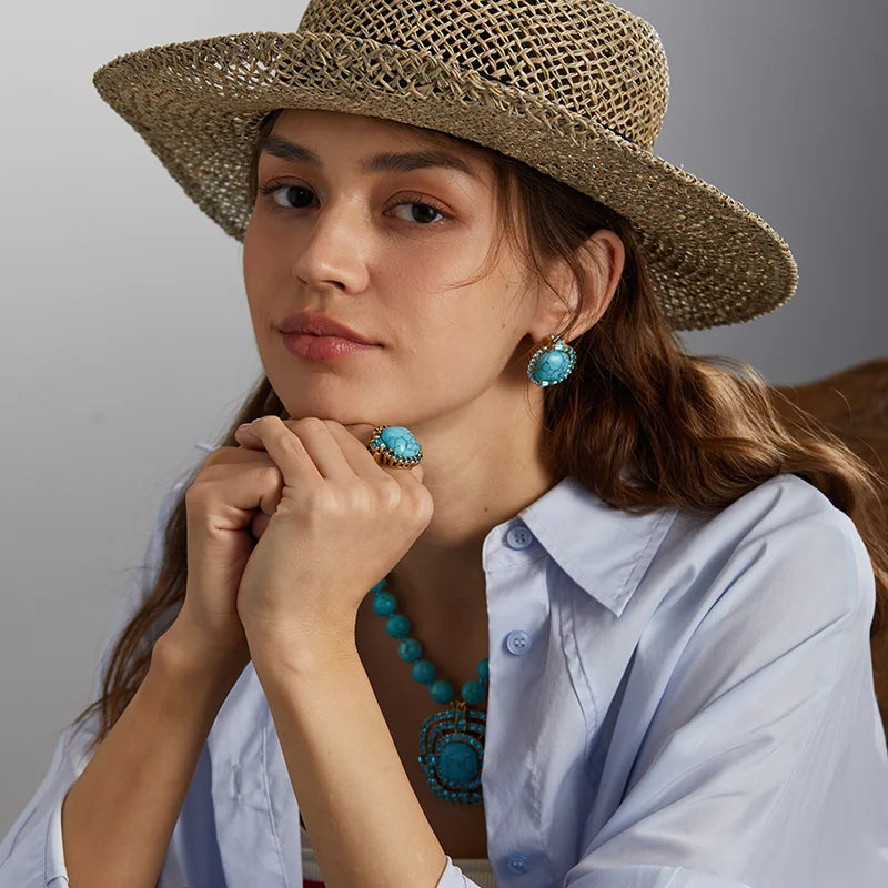 Maliya - Σετ με τυρκουάζ πολύτιμους λίθους