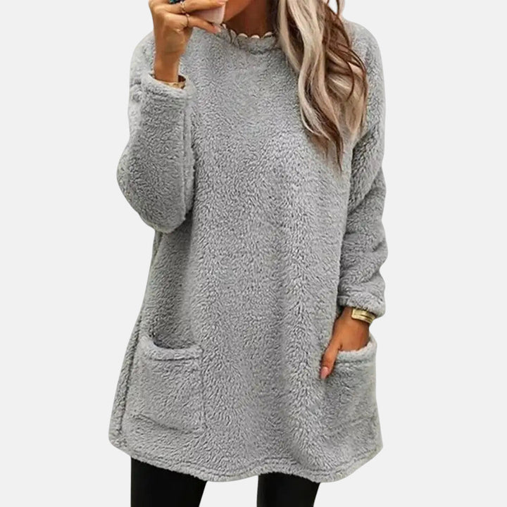 Oriella - Απαλό φλις πουλόβερ με τσέπη