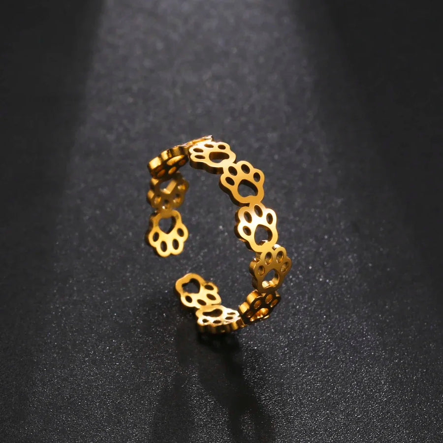 PawCharm - Ρυθμιζόμενο δαχτυλίδι με αποτύπωμα πατούσας