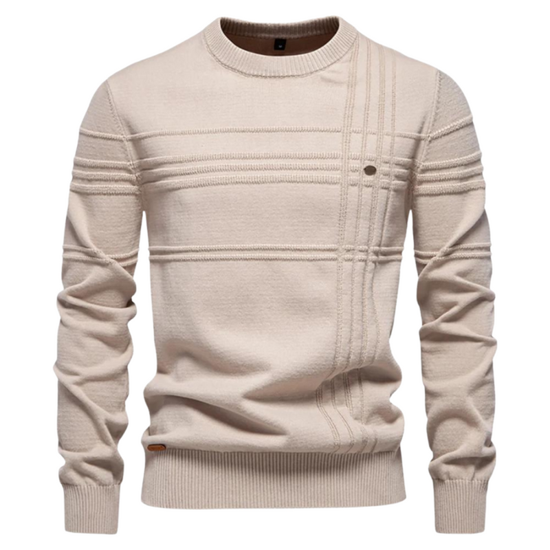 Ionel - Πουλόβερ με στρογγυλό λαιμό και διασταυρούμενο σχέδιο