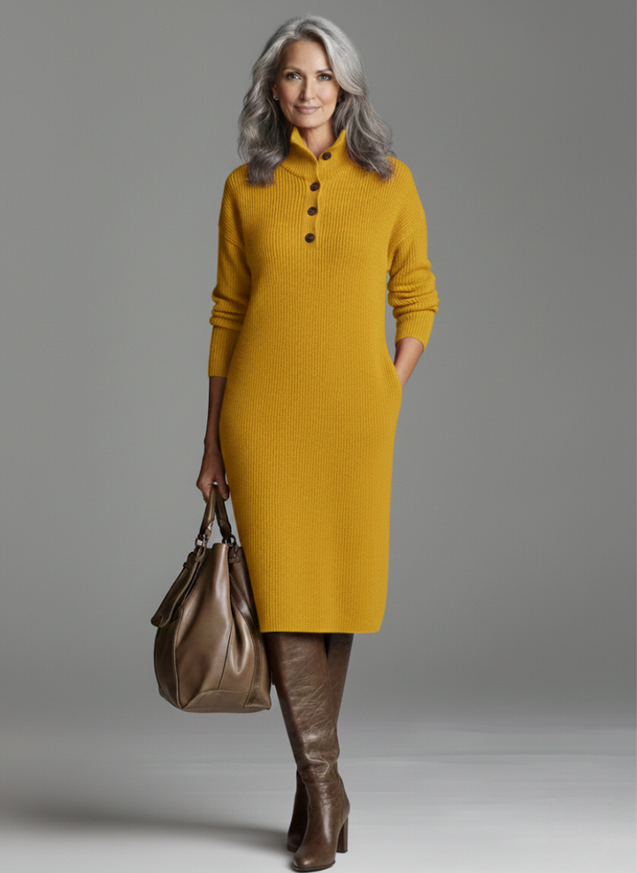 Nechama - Κομψό φόρεμα με ραβδώσεις