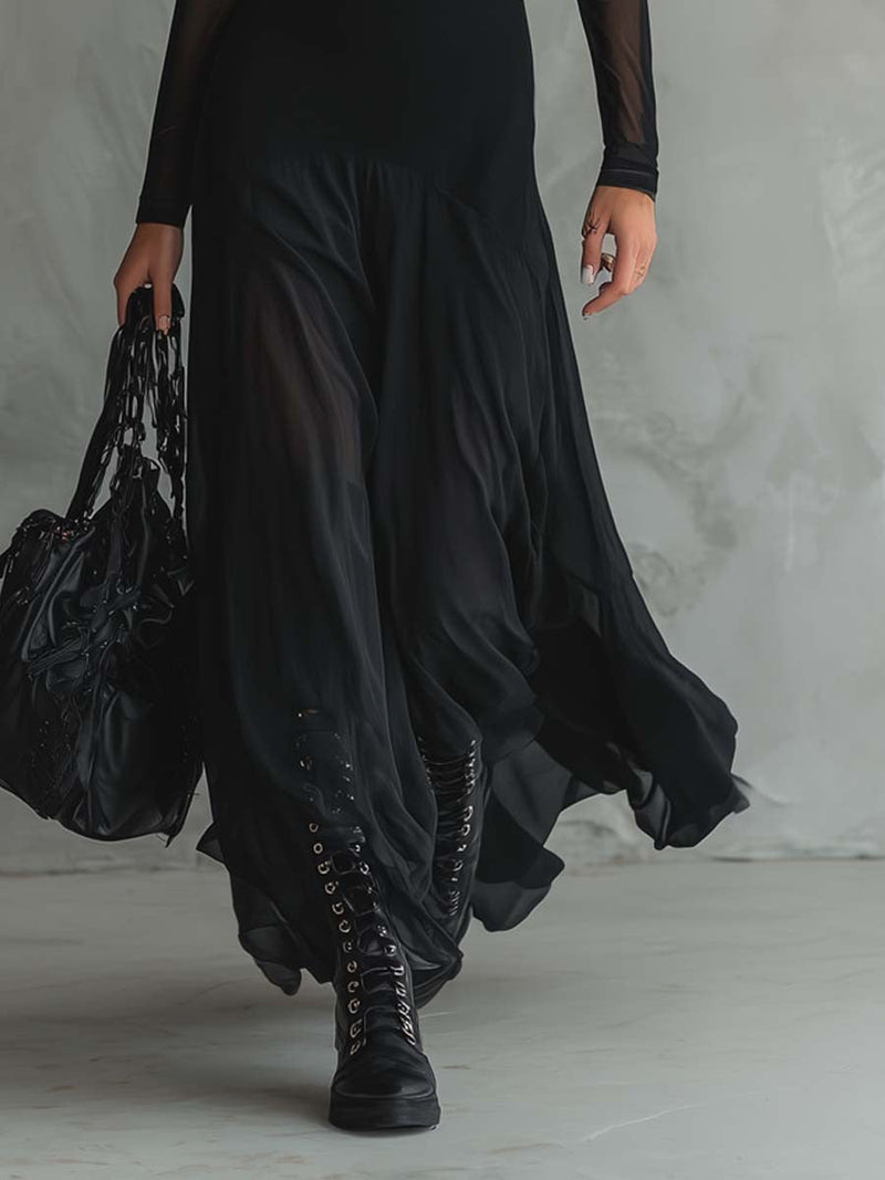 Yazmin - Μακρύ φόρεμα με χαλαρή εφαρμογή