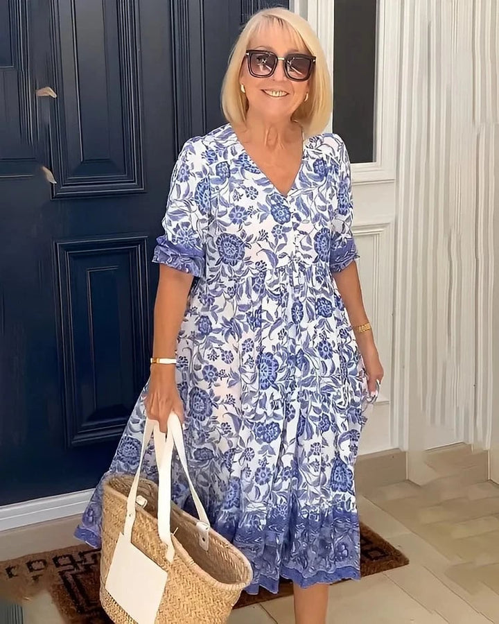 Perla - Βοημιακό φόρεμα με V λαιμόκοψη