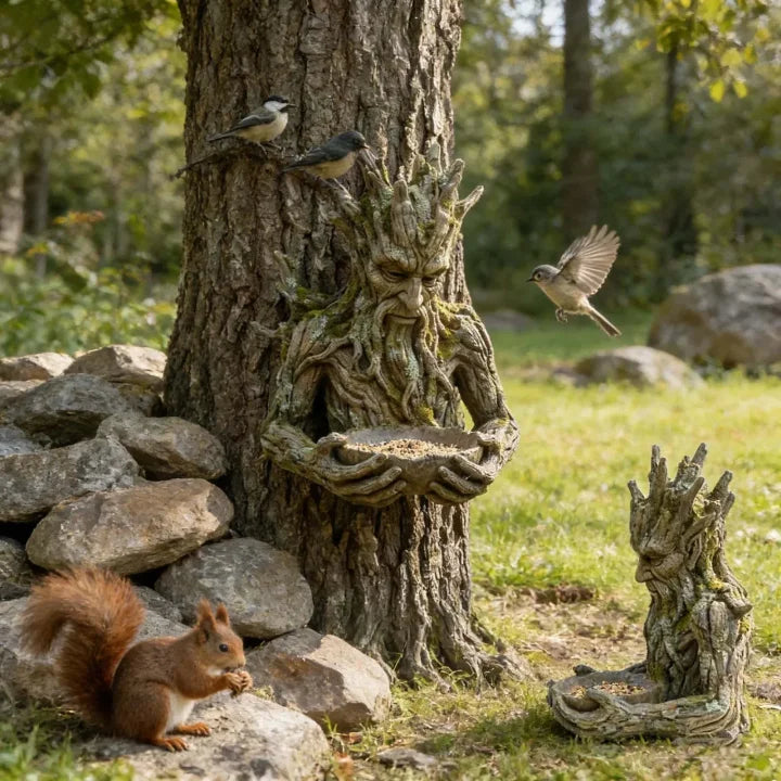 NatureHold - Ένα γλυπτό για τη σίτιση πουλιών ενσωματωμένο σε δέντρο