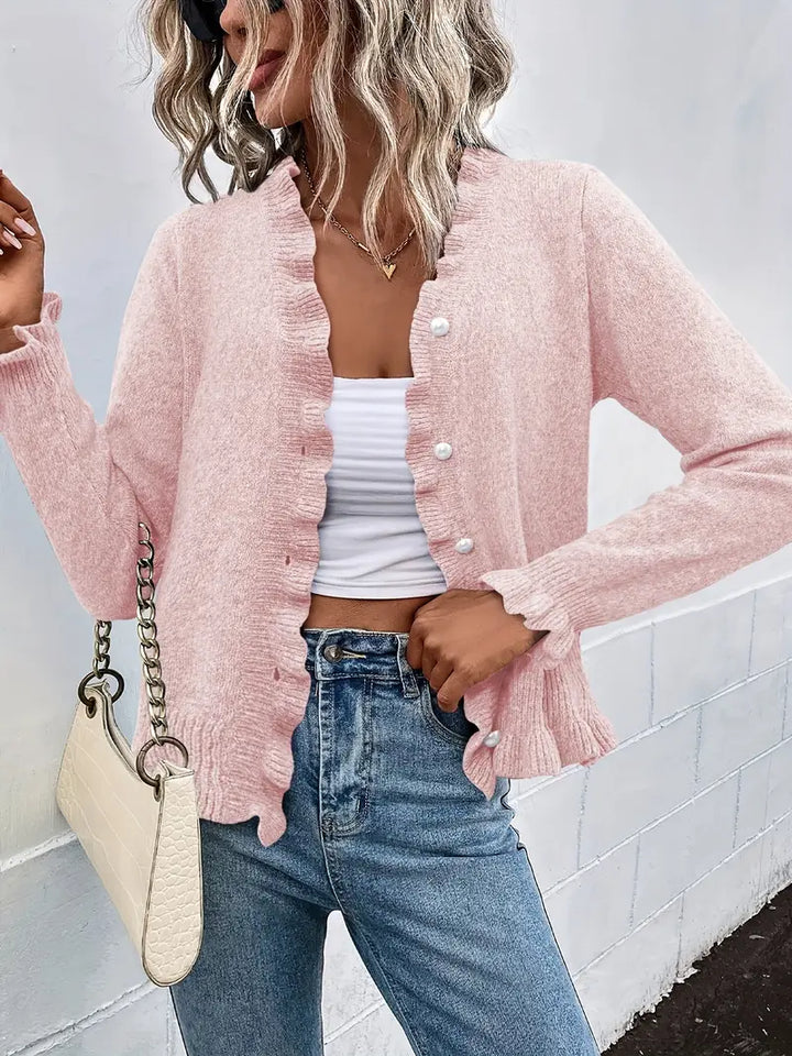 Hanifa - Κομψή πλεκτή ζακέτα με κουμπιά