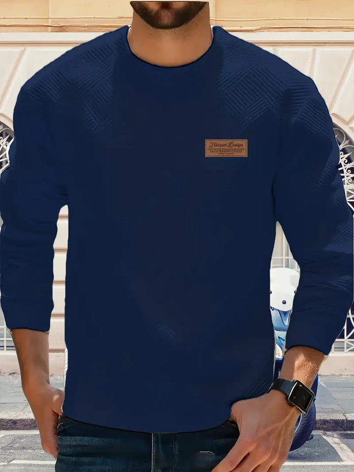 Malinga - Περιστασιακό Γεωμετρικό μοτίβο Φούτερ Με μακρύ μανίκι