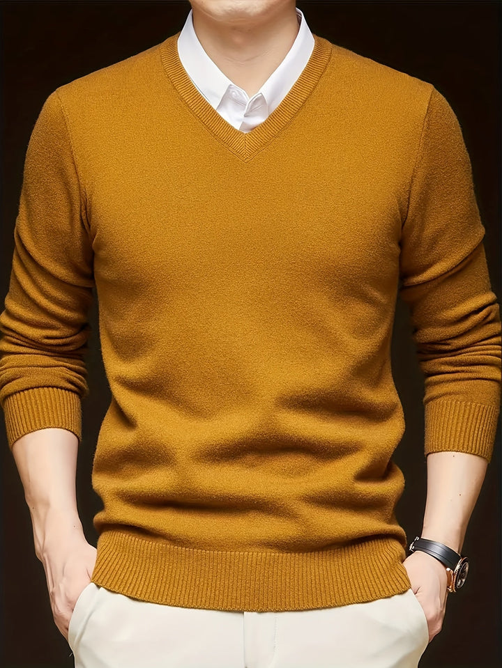 Dionysis - Πλεκτό πουλόβερ με V-neck «Cross Border»