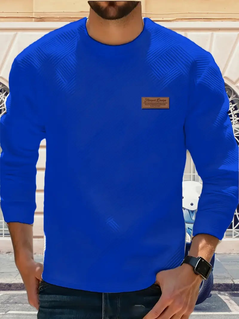 Malinga - Περιστασιακό Γεωμετρικό μοτίβο Φούτερ Με μακρύ μανίκι