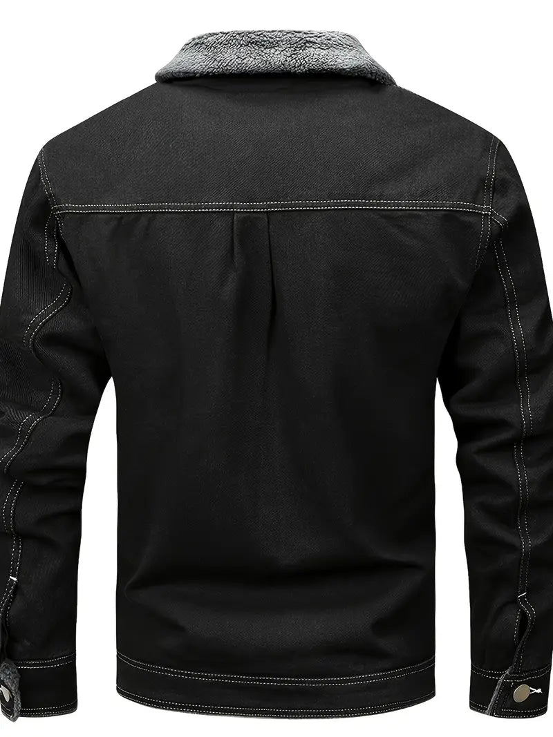 Geoffroy - Σοδειά τζιν μπουφάν με φλις φόδρα