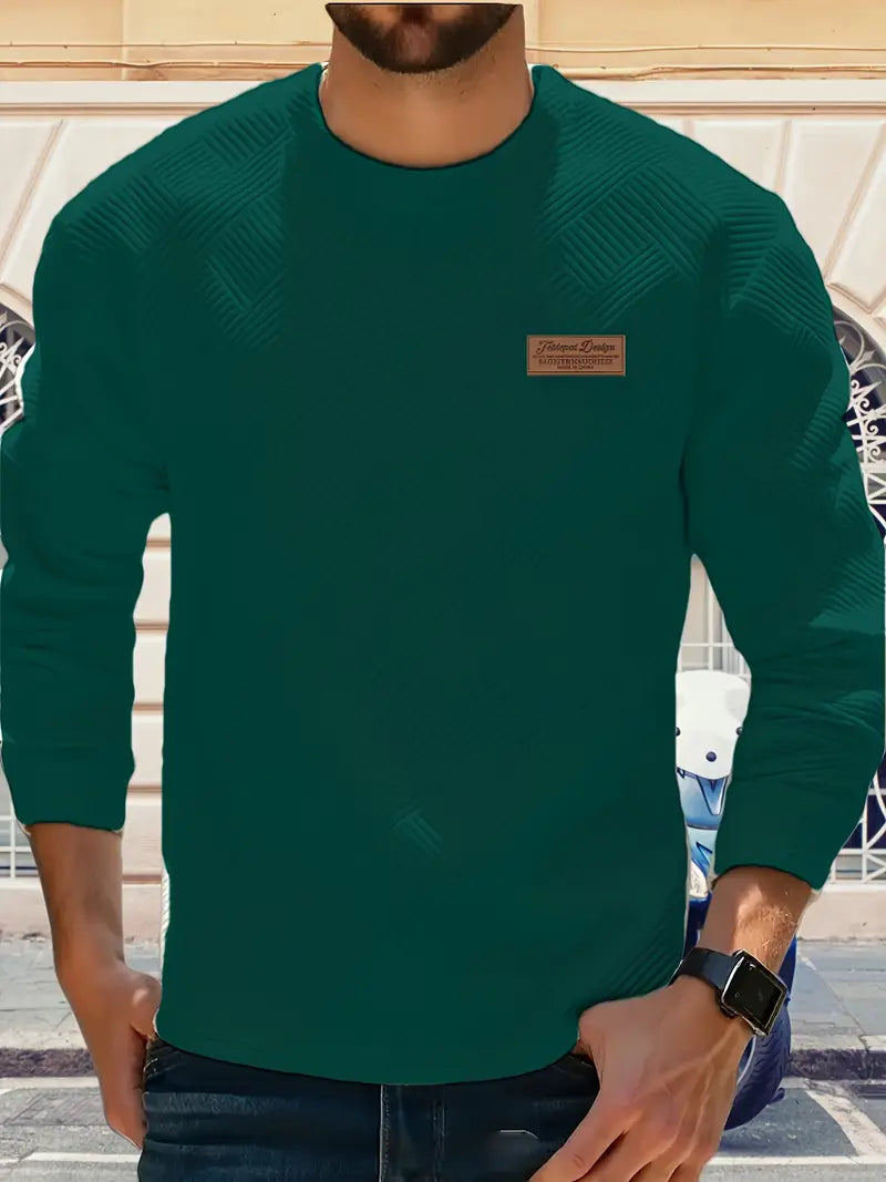 Malinga - Περιστασιακό Γεωμετρικό μοτίβο Φούτερ Με μακρύ μανίκι