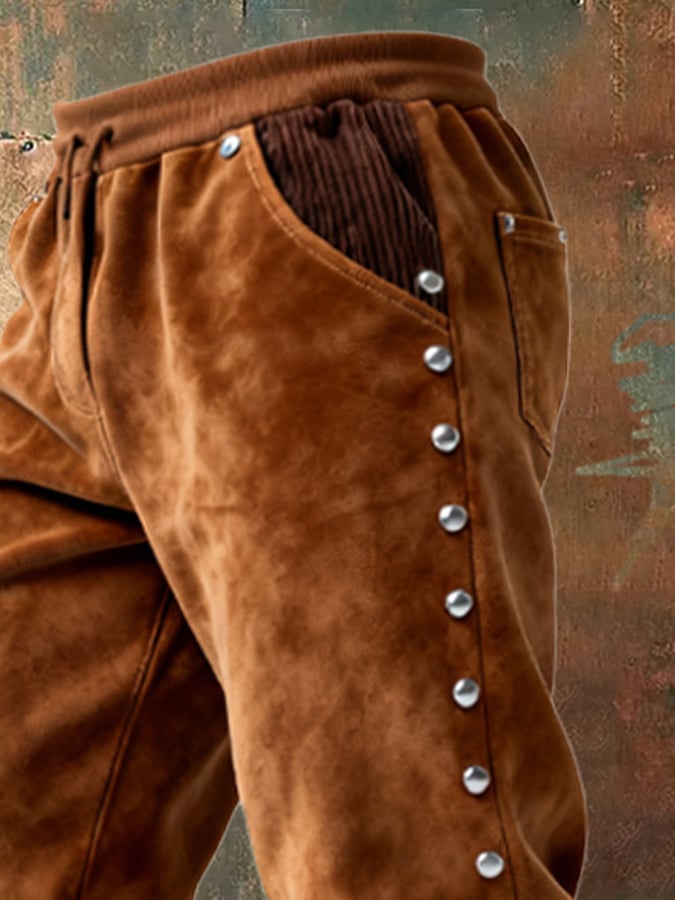 Overton - Ρετρό παντελόνι για υπαίθριες περιπέτειες με κορδόνια και ραφές