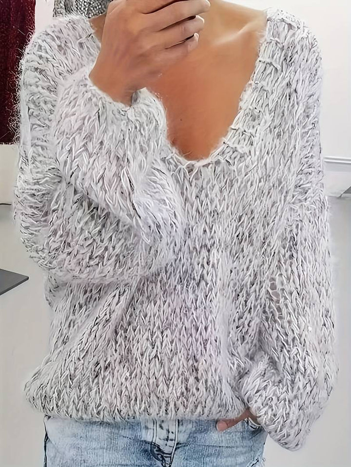 Lital - Κομψό μαλακό πουλόβερ με V-neck