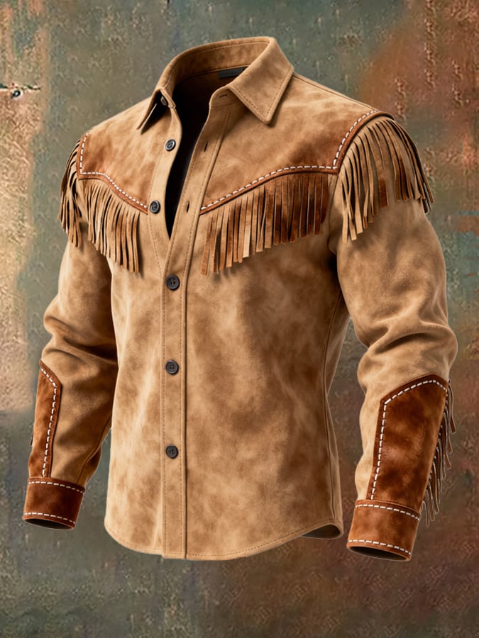 Finch - Μπλούζα με μακριά μανίκια σε vintage στυλ με σχέδιο φούντες