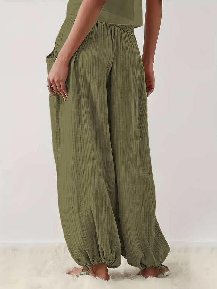 Marielle - Παντελόνι καθημερινής χρήσης με φαρδιά πόδια και μήκος μέχρι τον αστράγαλο